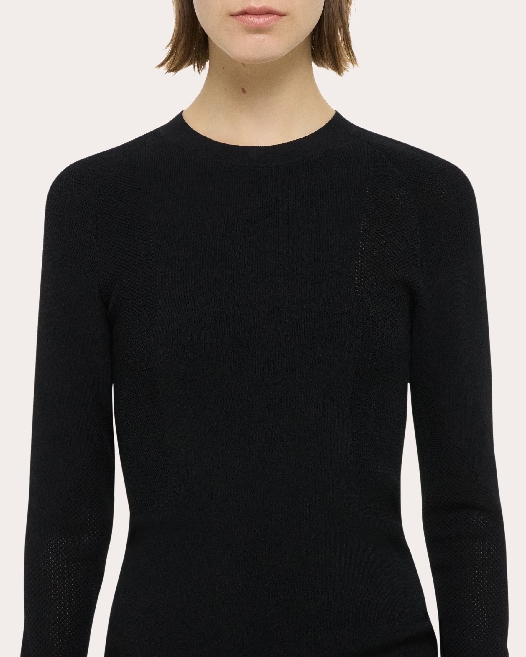Mesh-Panel Long-Sleeve Sport Top - 4