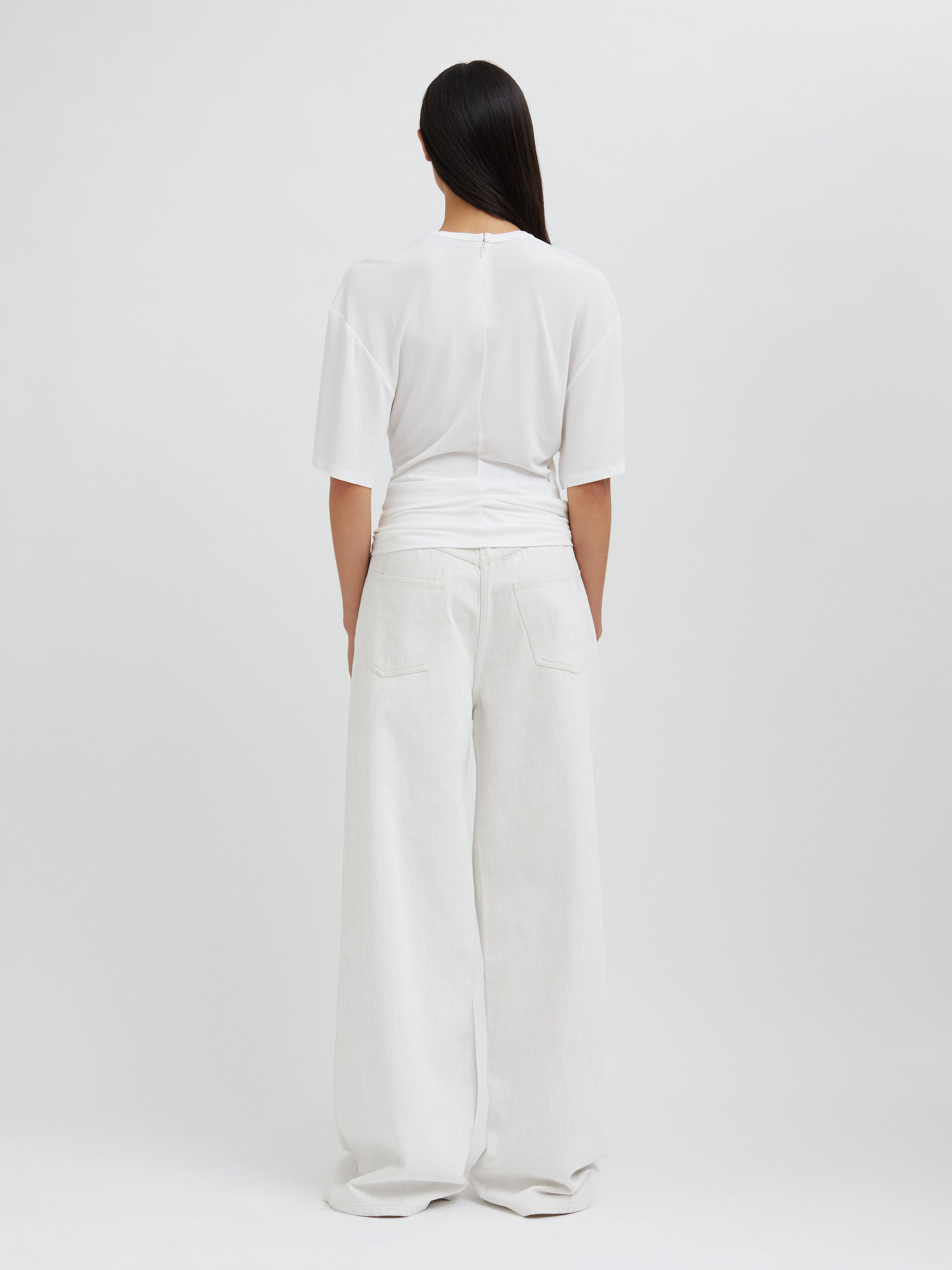 Side Cowl Waist Tee - 4