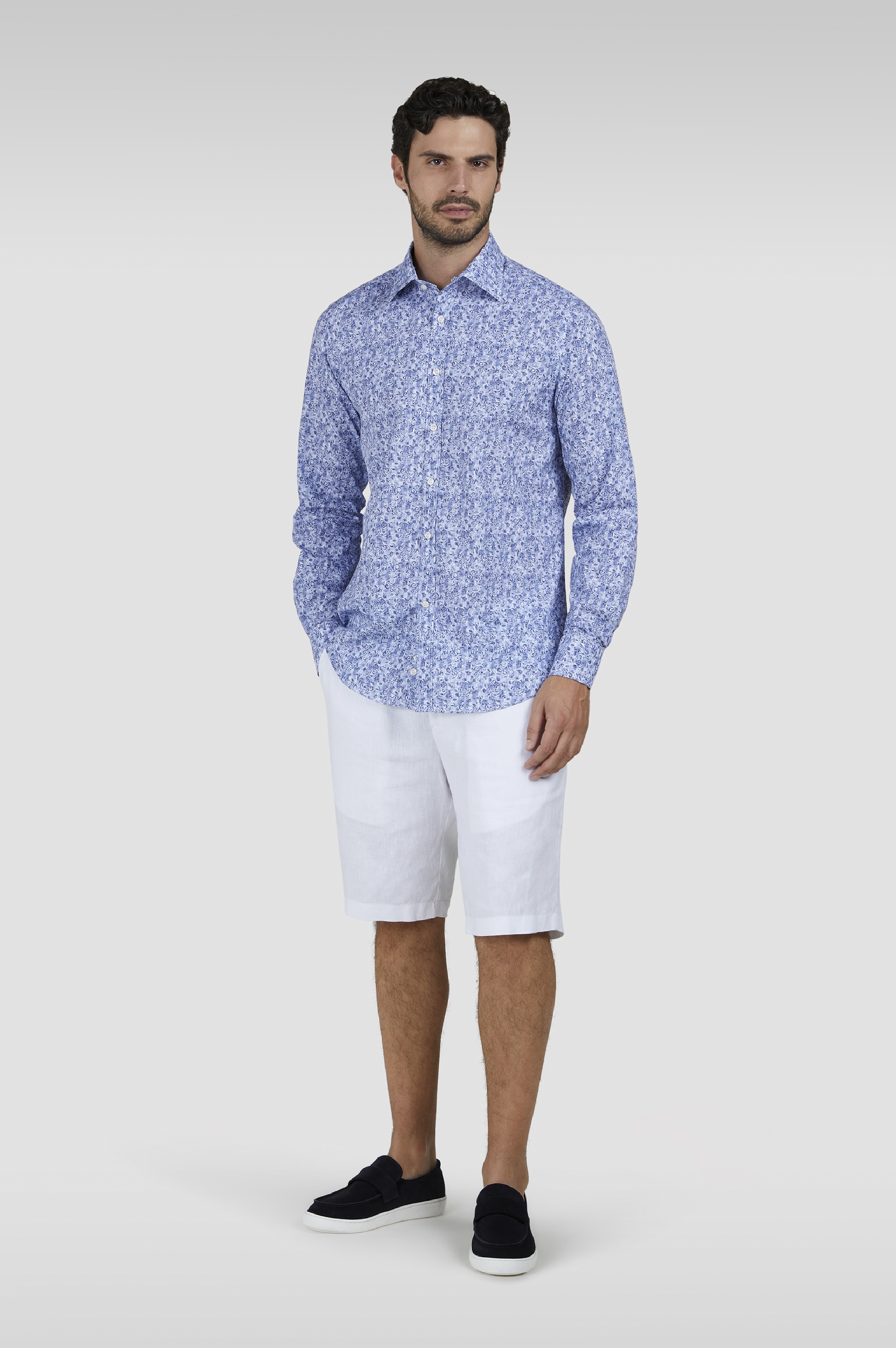 COTTON SHIRT WITH FLORAL PRINT - 2