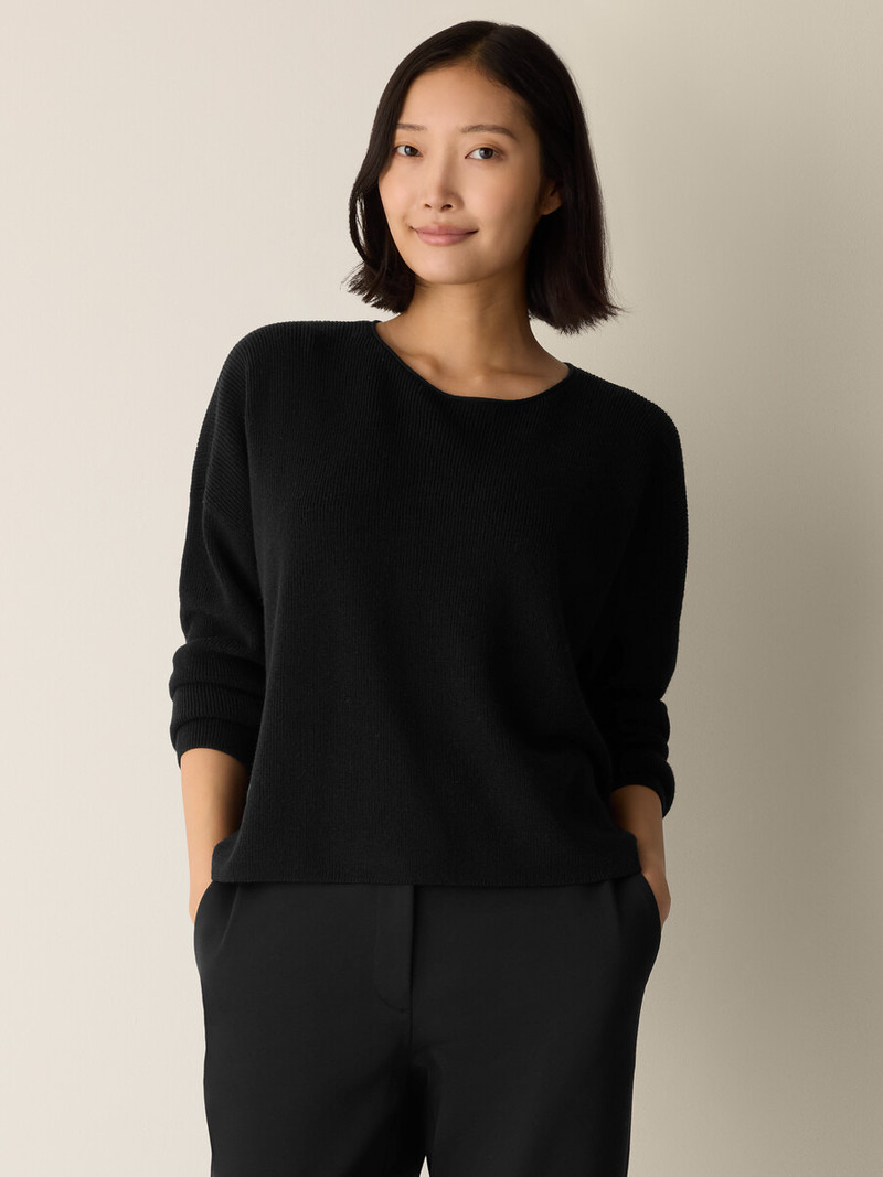 Merino Crew Neck Top in Regenerative Wool 3