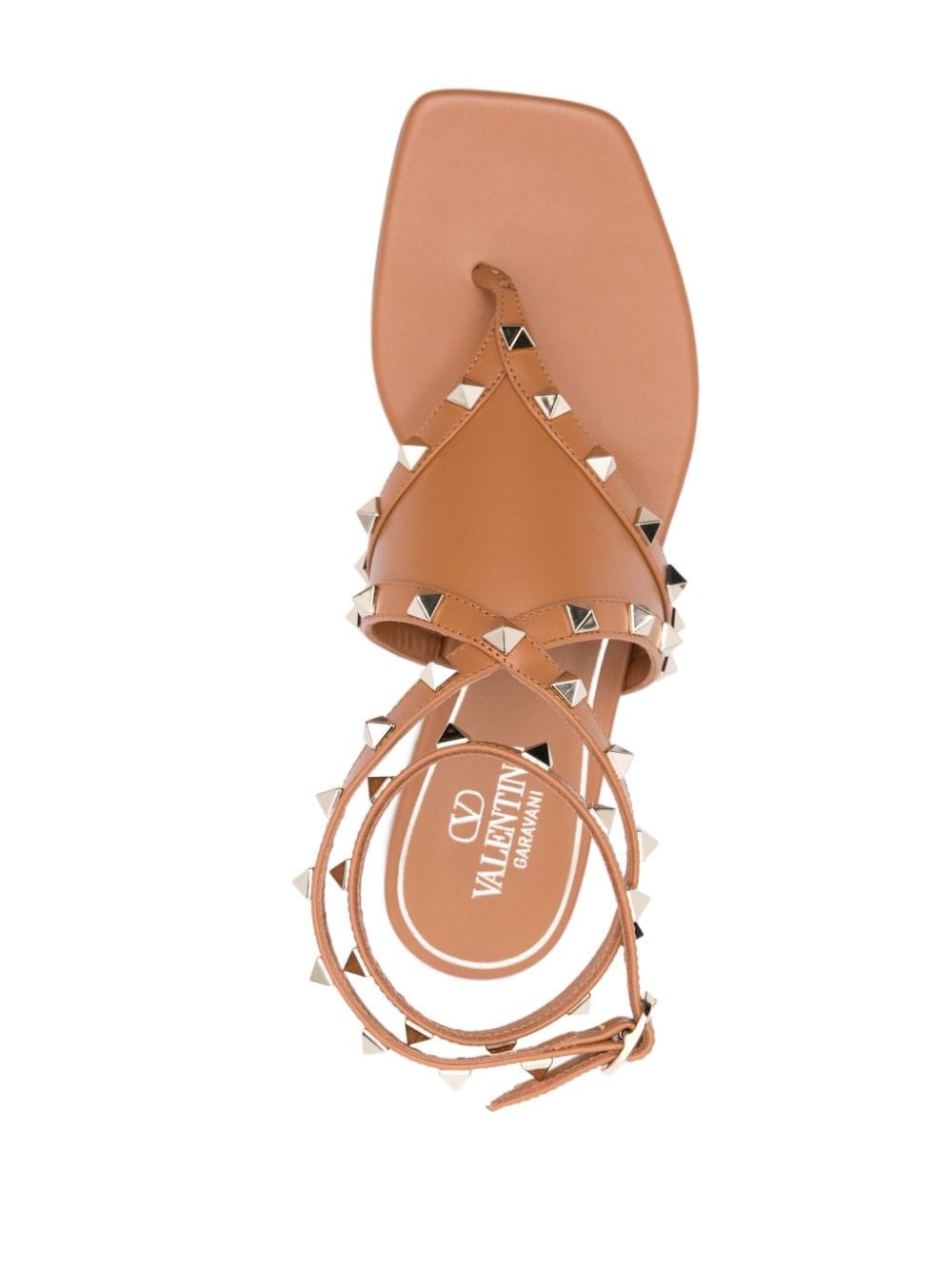 Rockstud leather sandals - 4