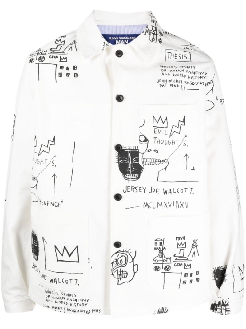 Junya Watanabe MAN Basquiat-style cotton shirt jacket | REVERSIBLE