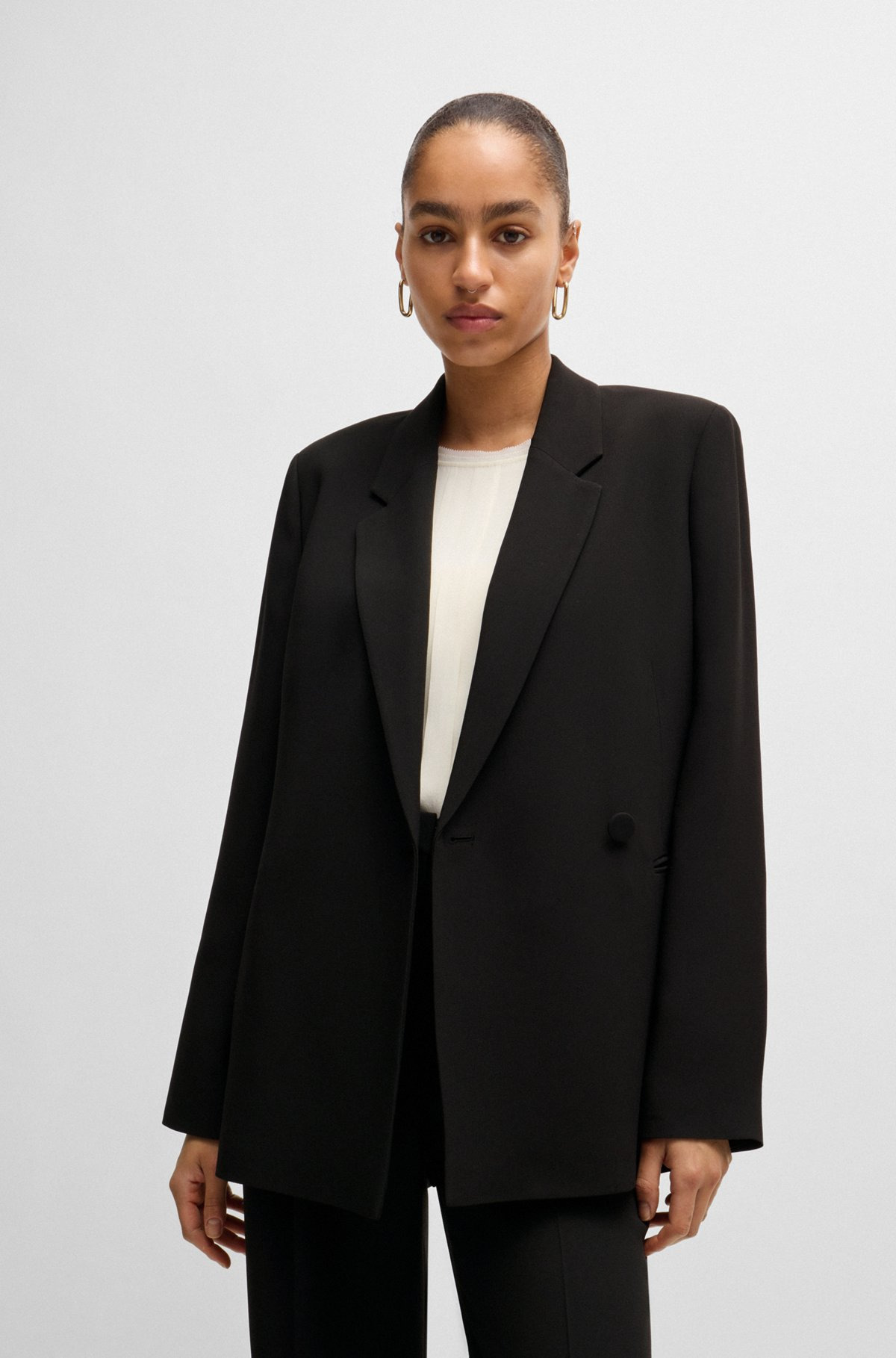 RELAXED-FIT JACKET WITH FEATURE BUTTON - 2