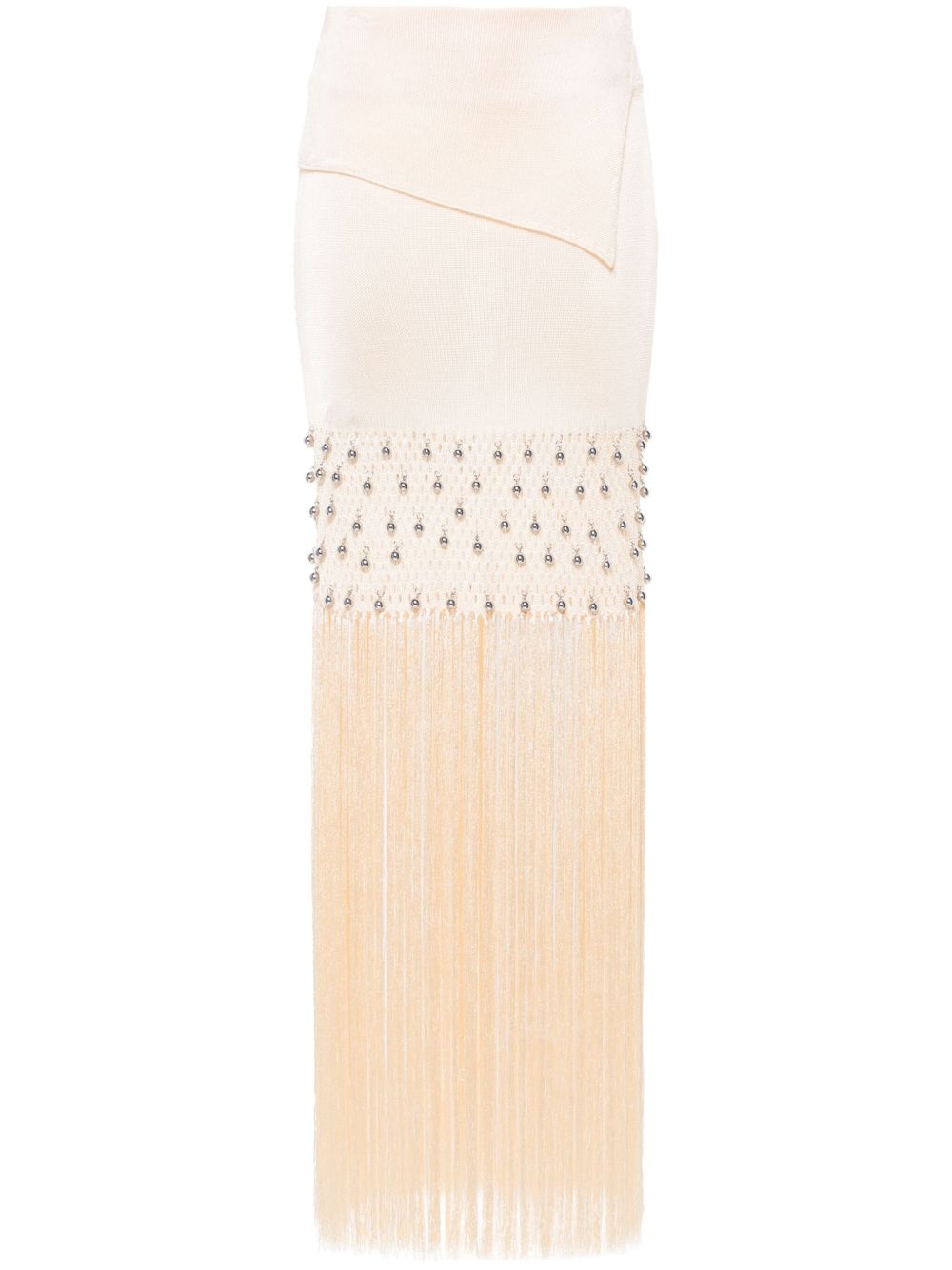 fringed maxi skirt - 1