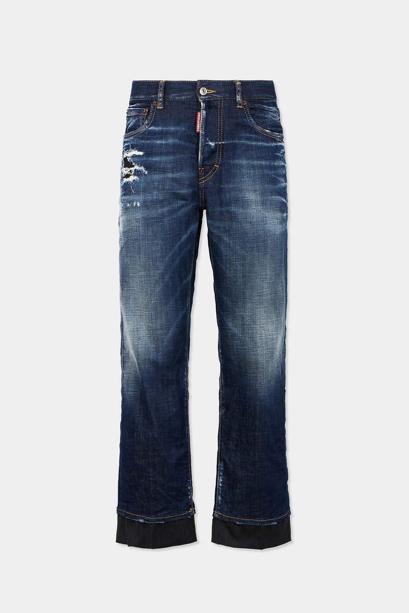 DARK WASH TOMBOY JEANS - 1