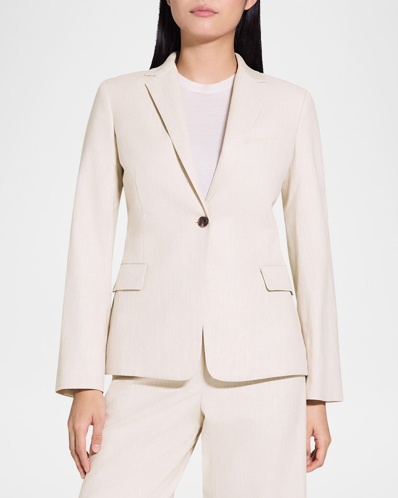 Theory Stripes Canvas Silm-Fit Blazer outlook