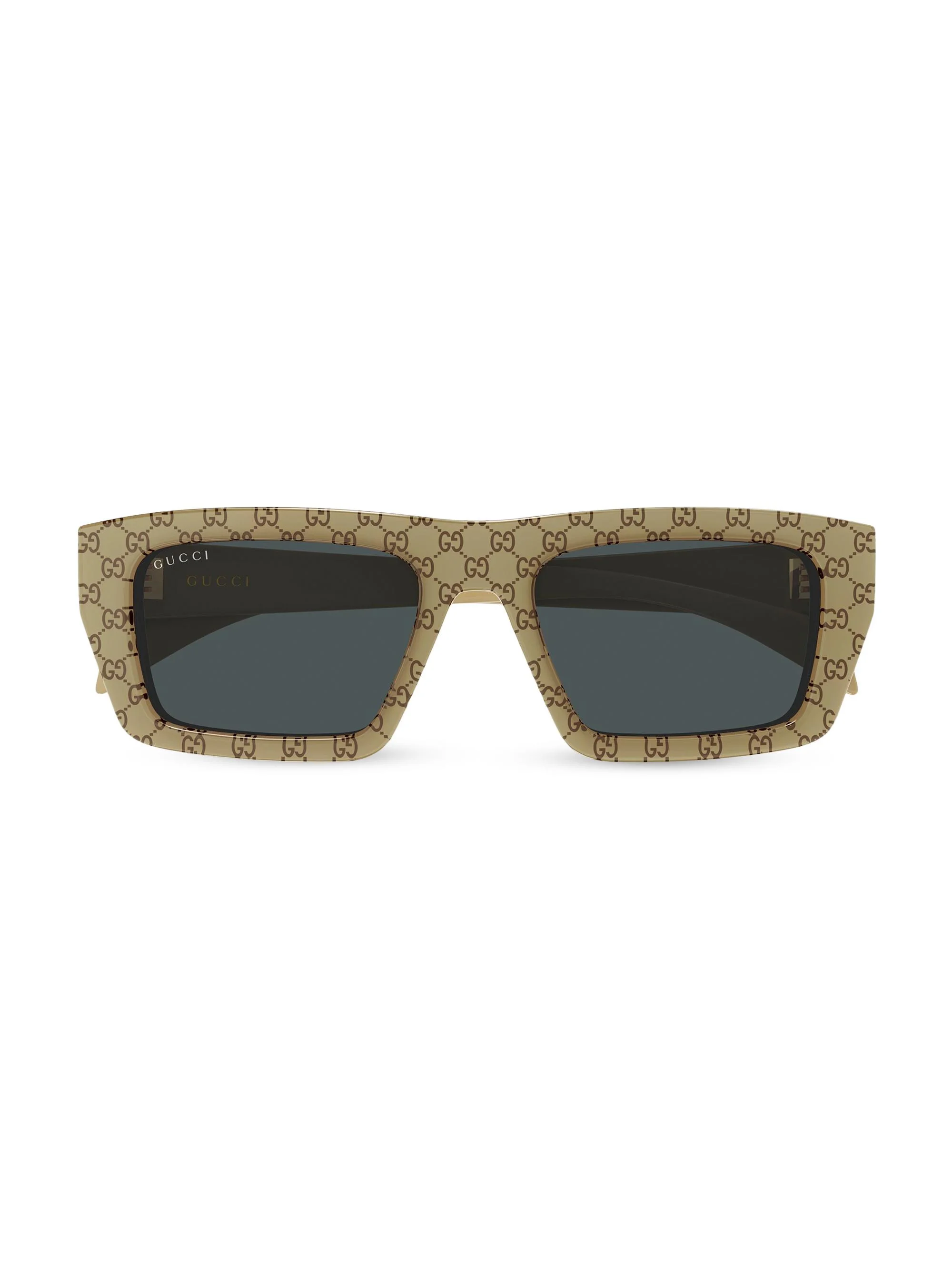 Men's Rowcut 54MM Rectangular Sunglasses - Beige Grey - 1