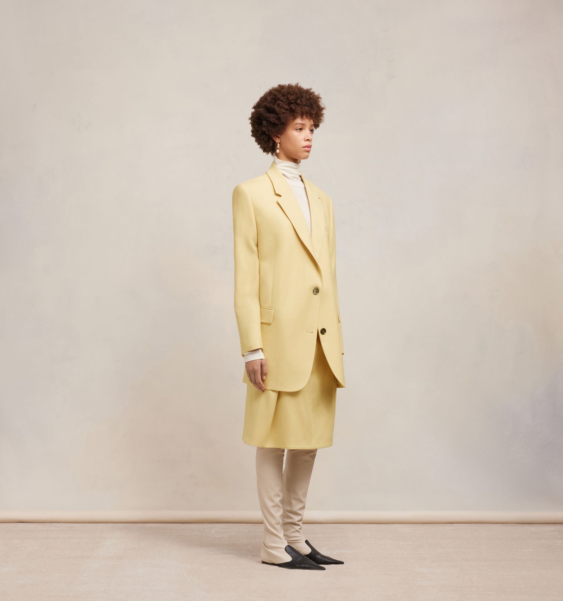Two Buttons Oversized Jacket - 4