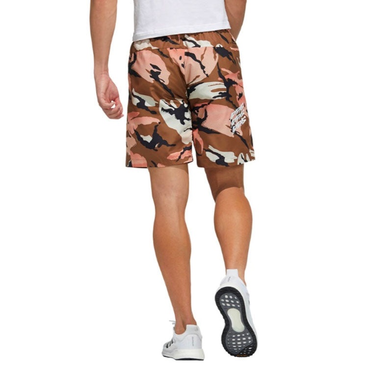 adidas Ub Sht Wv Camo Sports Camouflage Shorts Brown GP0836 - 3