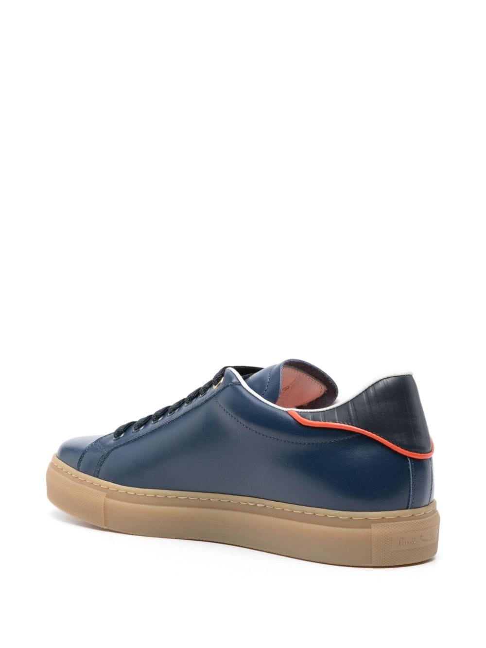 logo-stamp leather sneakers - 3