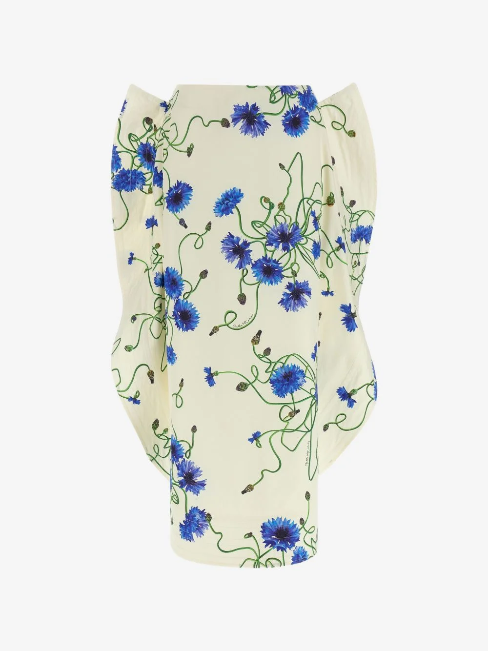 floral ruffled midi skirt - 1