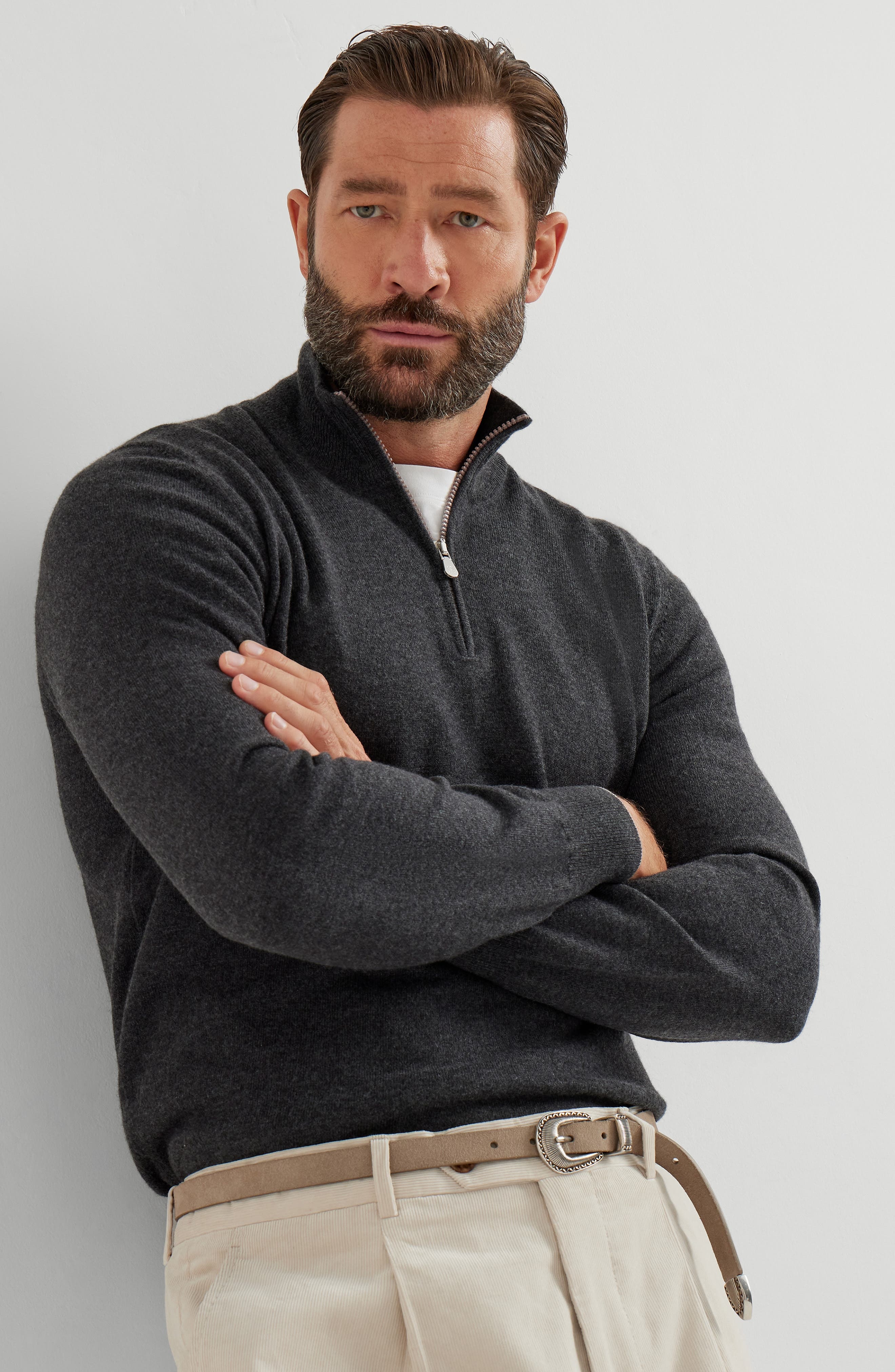 Brunello Cucinelli Cashmere sweater in Charcoal at Nordstrom - 5