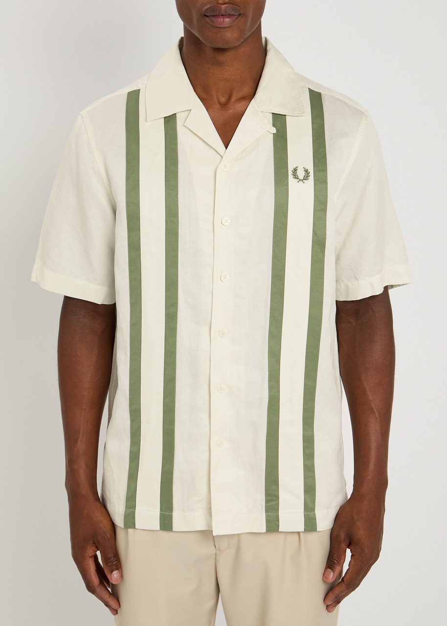 Fred Perry Striped Logo-embroidered Woven Shirt - 2