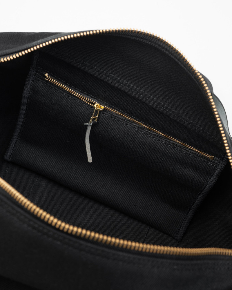 IHE-50-BLK 21OZ DENIM DUFFLE BAG - SUPERBLACK 6