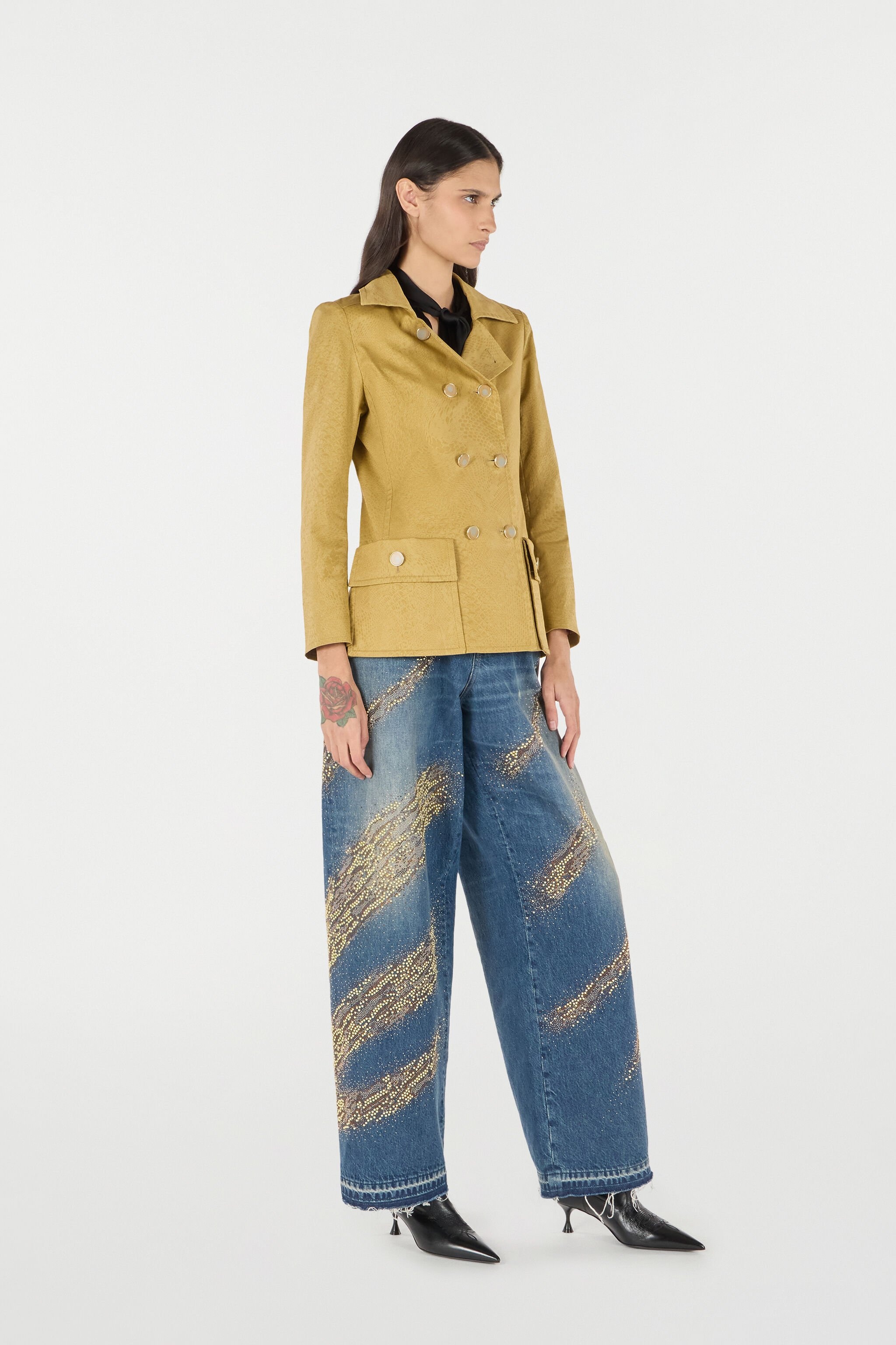 Double-Breasted Jacket With Python Pattern - 3