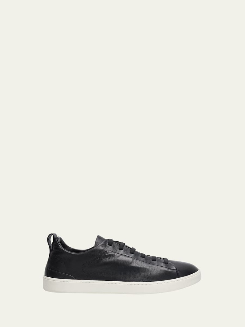 Men's Rochdale Soft Grained Leather Slip-On Sneakers 1