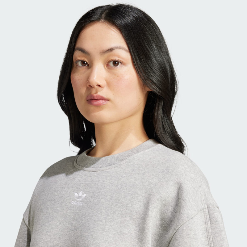 Essentials Fleece Long Oversized Crew Sweatshirt 5