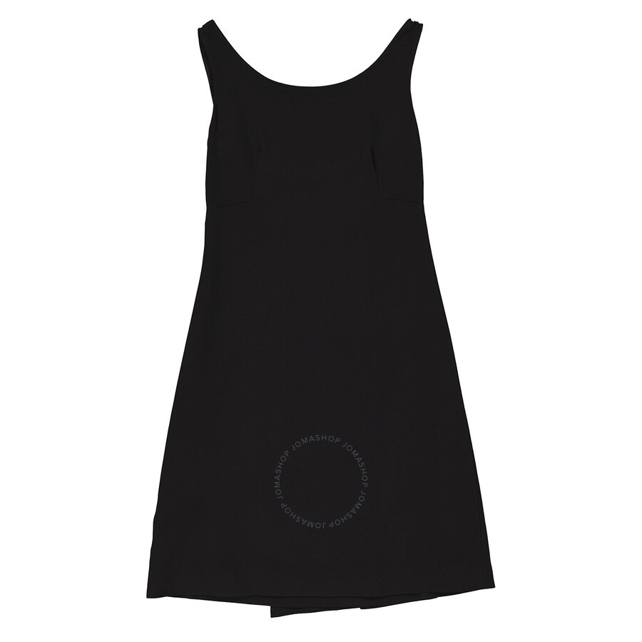 Moschino Ladies Black Sleeveless Heart-Button Detail Mini Dress - 7