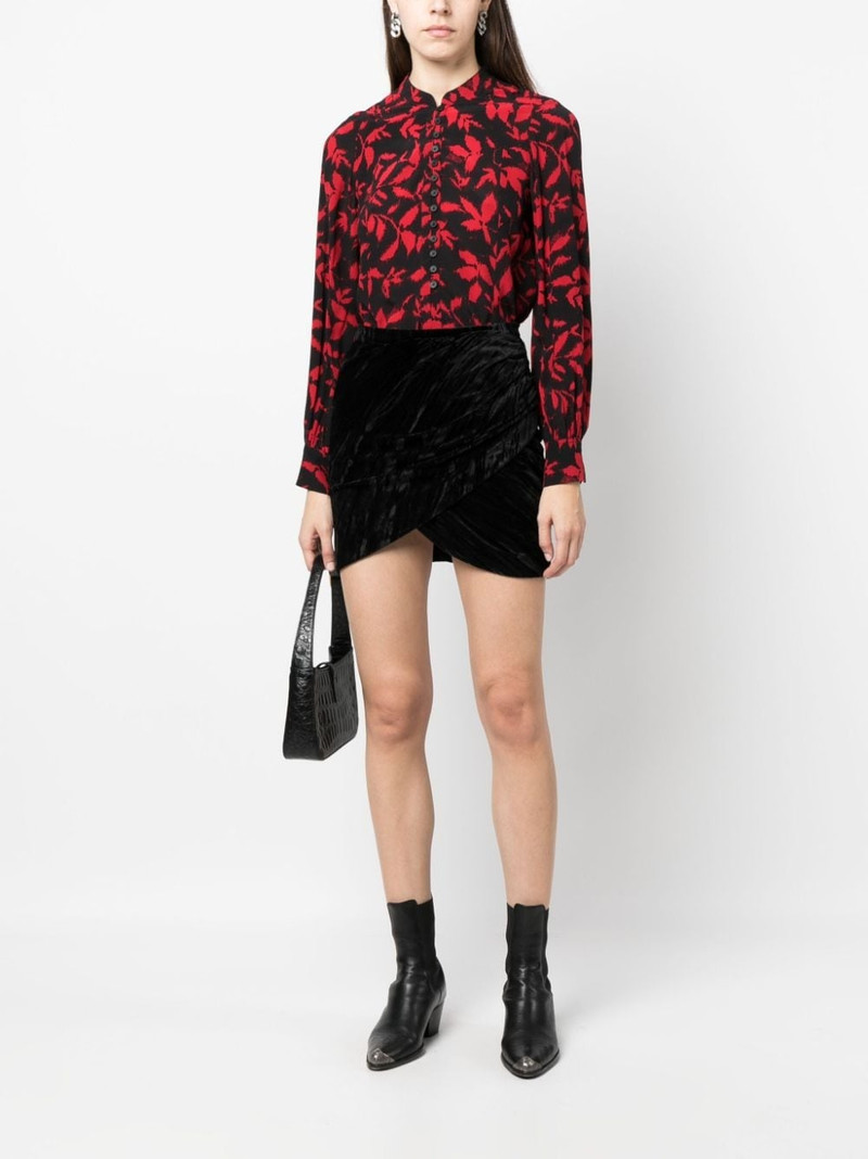 Zadig & Voltaire Judelle crushed velvet miniskirt outlook