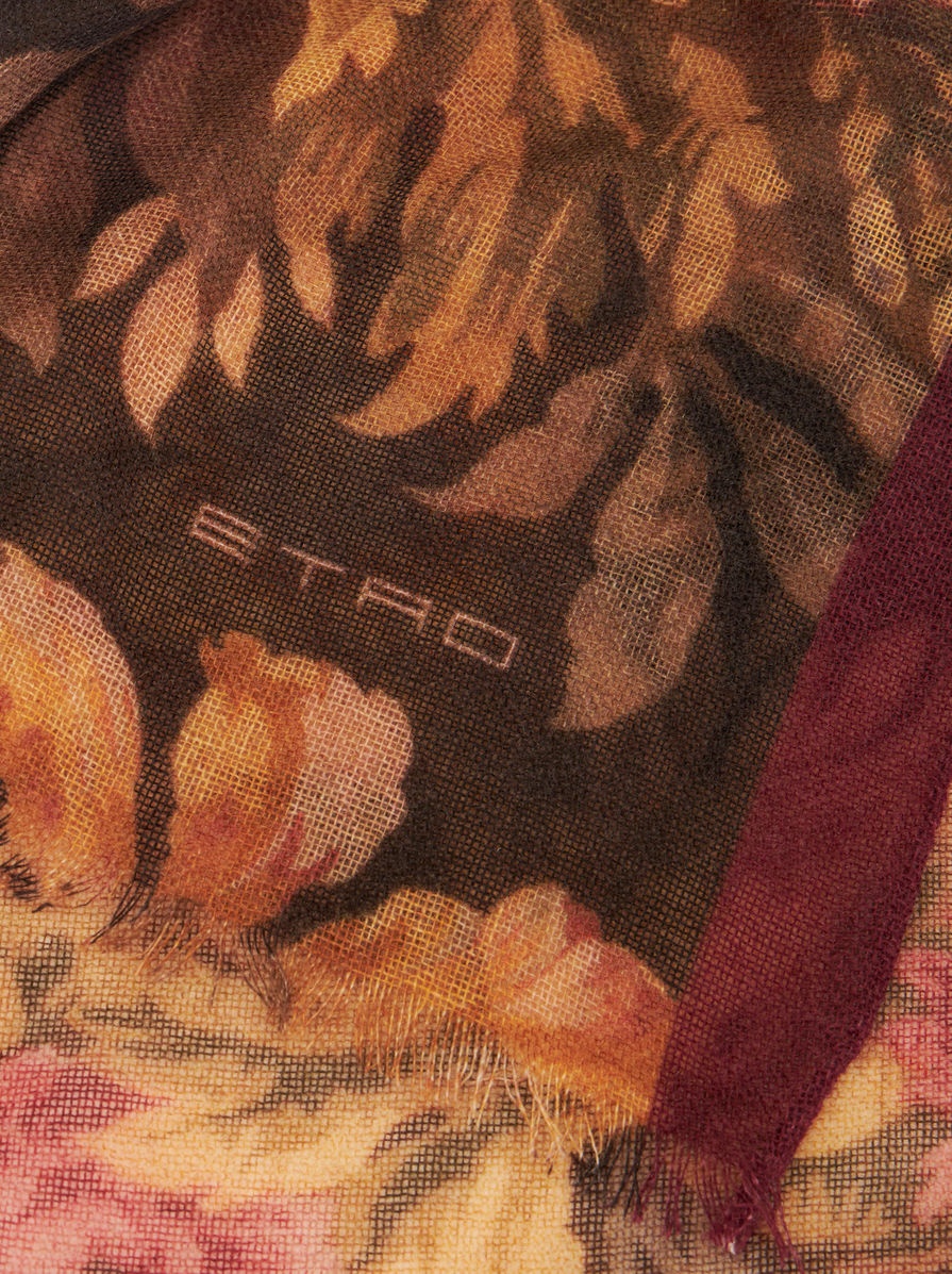 FLORAL CASHMERE SCARF - 3
