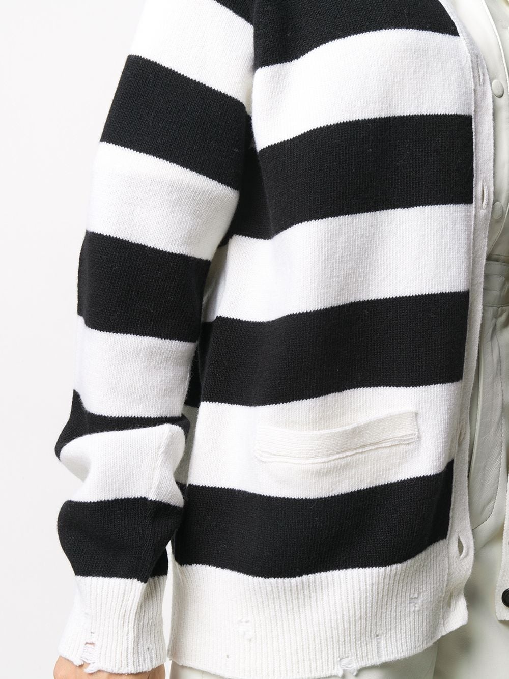 striped long-sleeve cardigan - 5