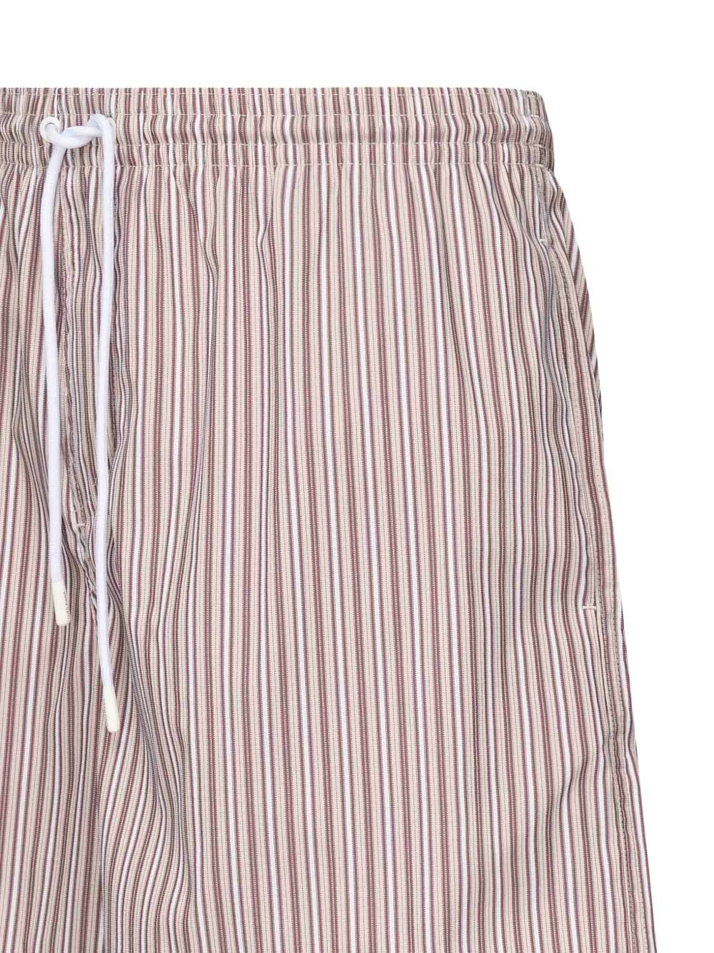 striped-pattern drawstring shorts - 3