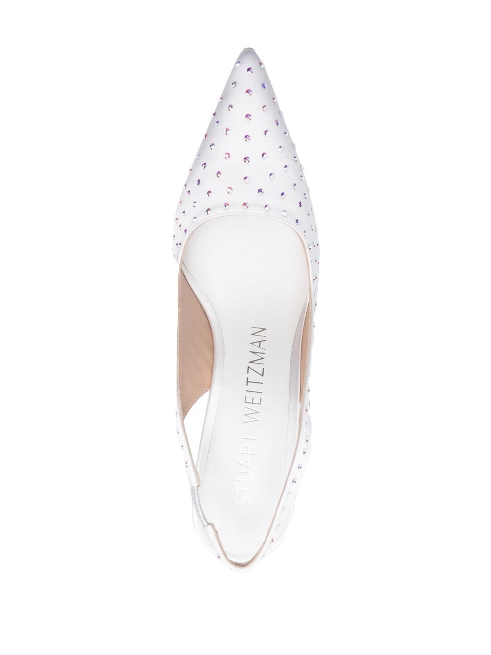 crystal-embellished slingback pumps - 4