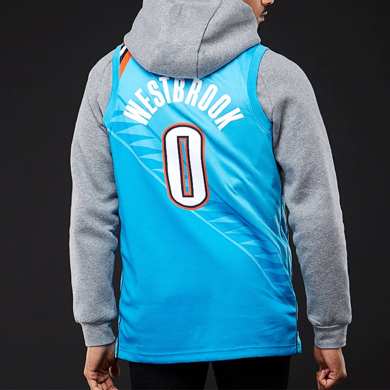 Nike NBA Russell Westbrook City Edition (Oklahoma City Thunder) Swingman Jersey Blue AJ4632-445 - 5