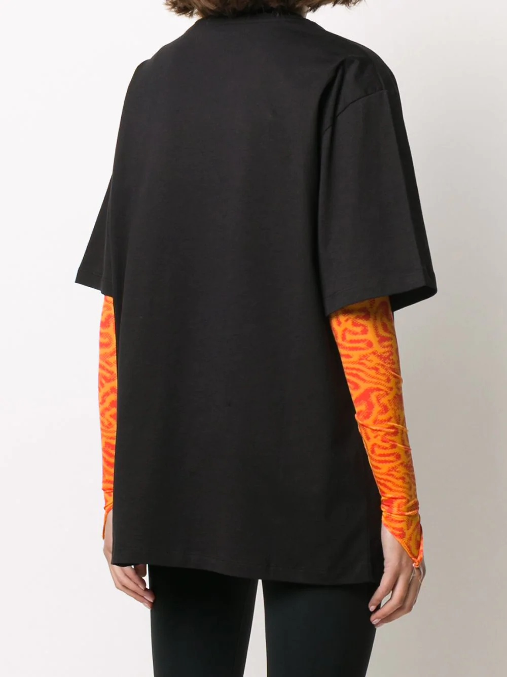 monkey-embroidered oversize T-shirt - 4