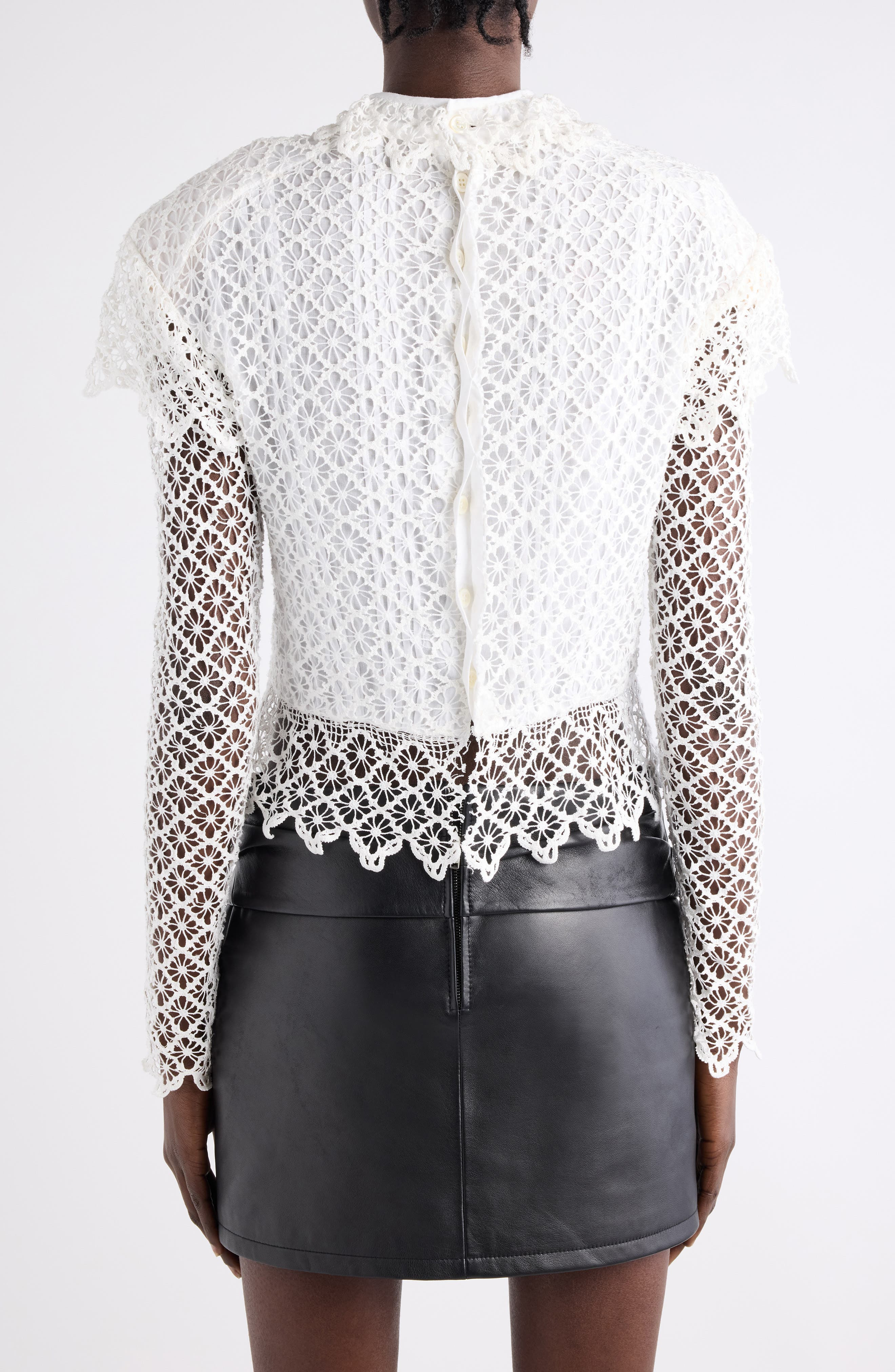 Isabel Marant Ludivine Crochet Cotton Top in Ecru at Nordstrom - 2