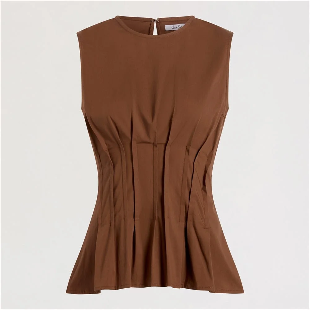 Sleeveless Pleat Top - 1