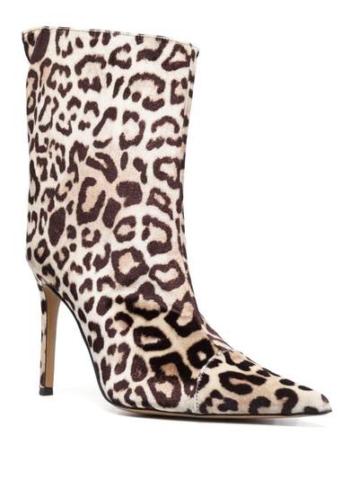 ALEXANDRE VAUTHIER Alex velvet leopard-print boots outlook