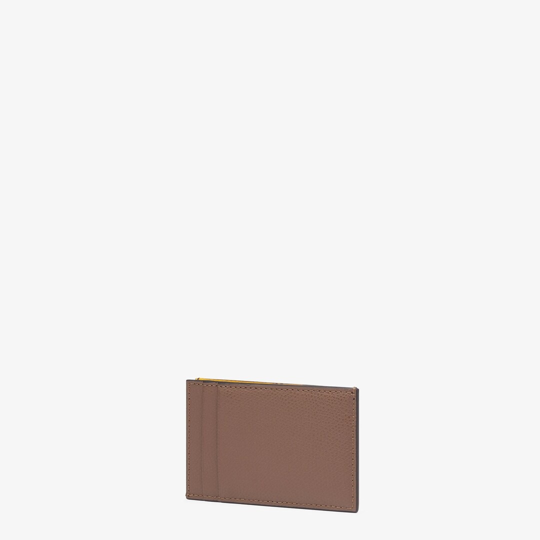 Brown fabric card holder - 2