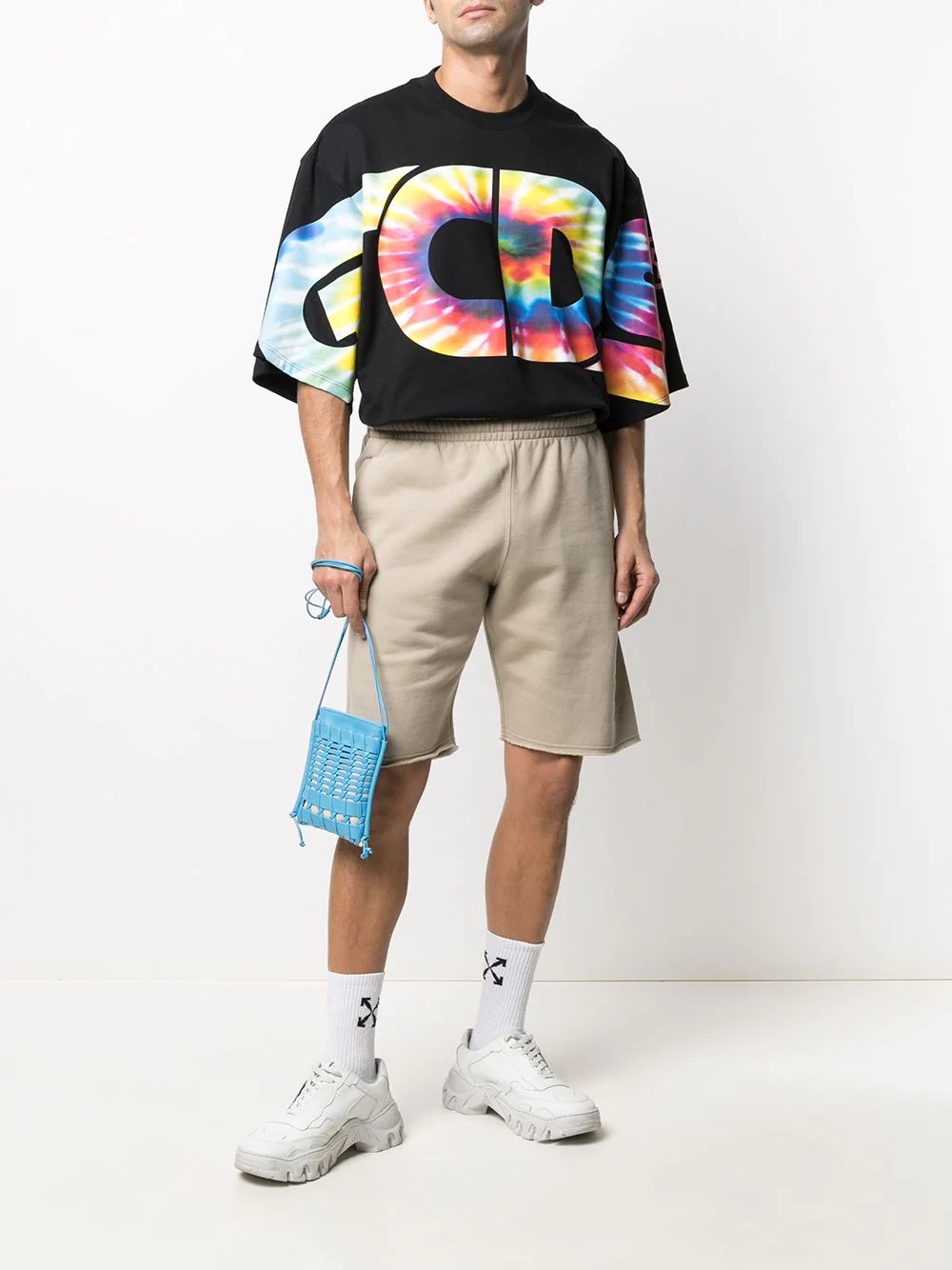 tie-dye logo oversized T-shirt - 2