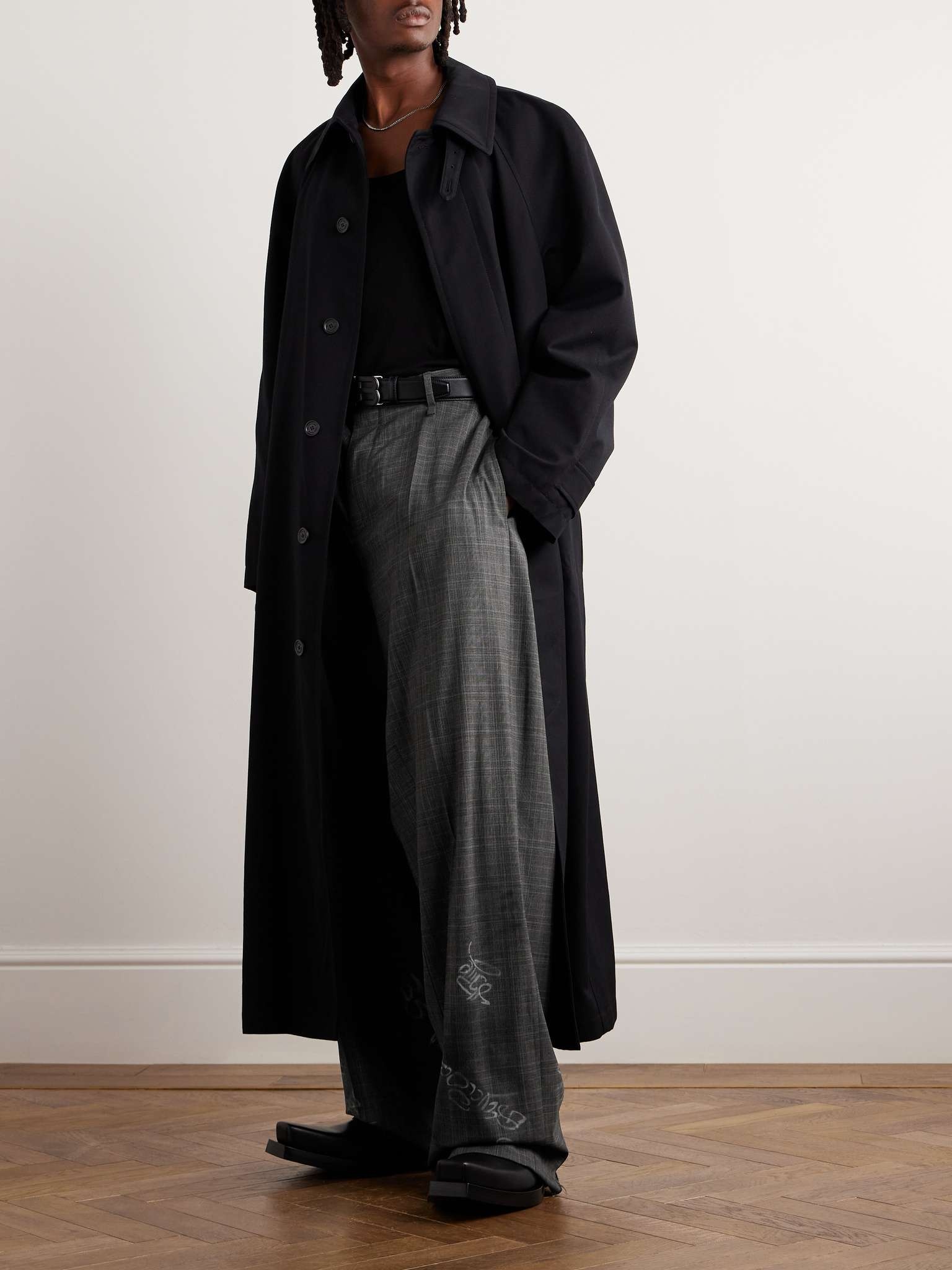 BALENCIAGA Graffiti Skater Tailored Pants in Grey | REVERSIBLE