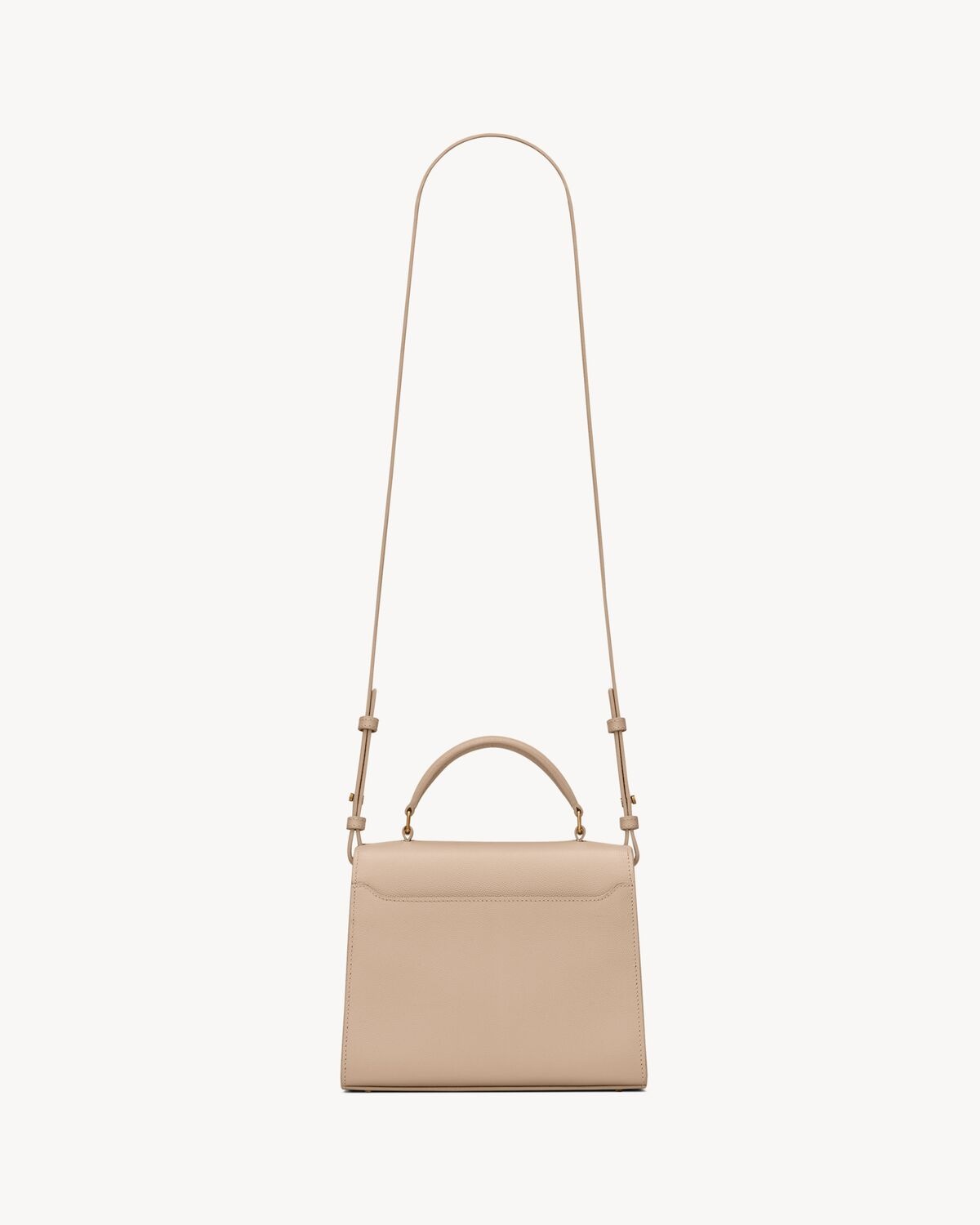 CASSANDRA MINI TOP HANDLE BAG IN GRAIN DE POUDRE EMBOSSED LEATHER - 3