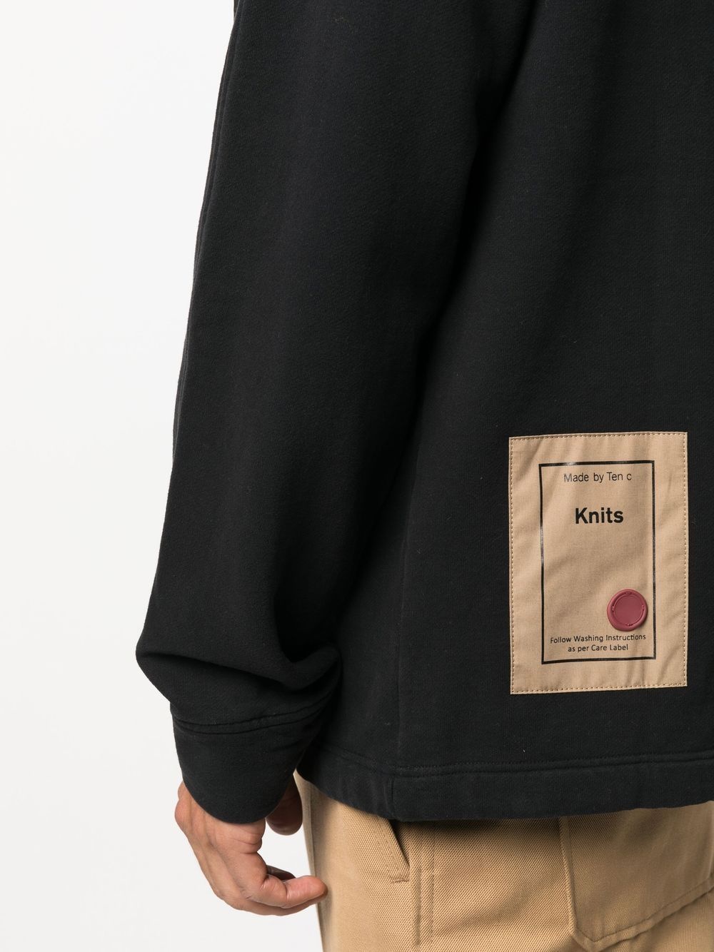 long-sleeve cotton hoodie - 5