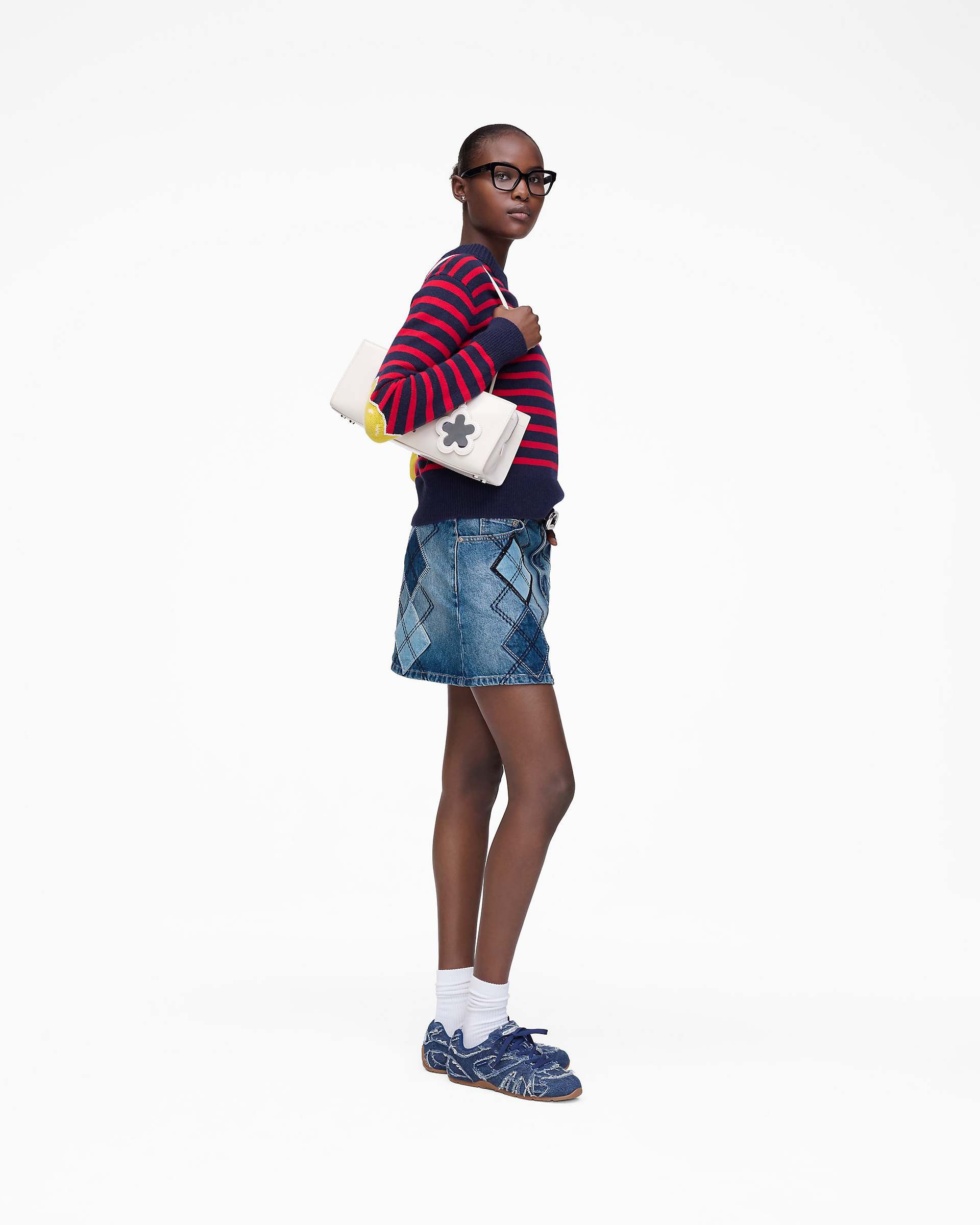 ARGYLE PATCHWORK MINI SKIRT - 3
