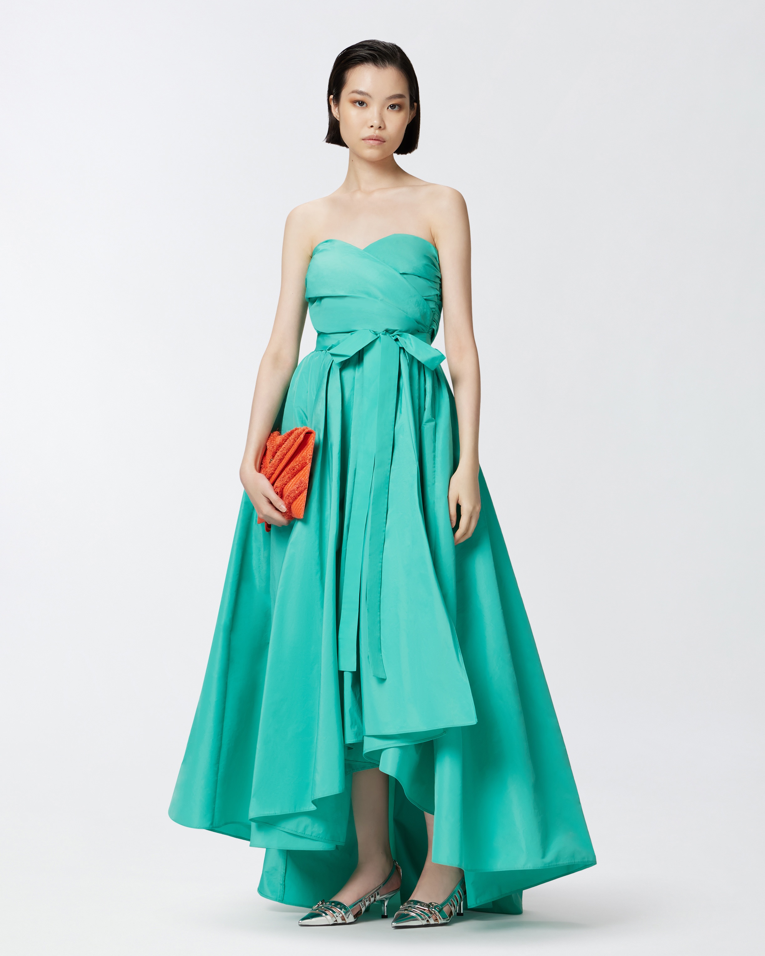 SPECIAL-OCCASION TAFFETA DRESS WITH SWEETHEART NECKLINE - 2