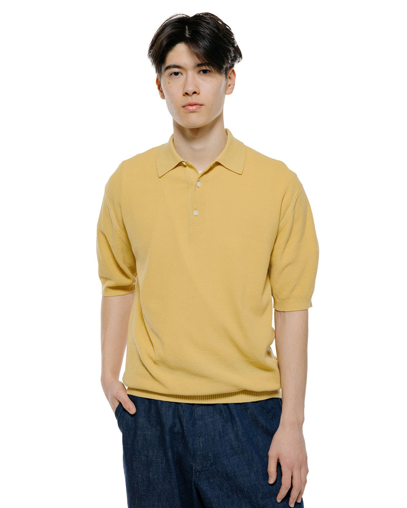 BEAMS PLUS Pique Polo 14G Yellow outlook