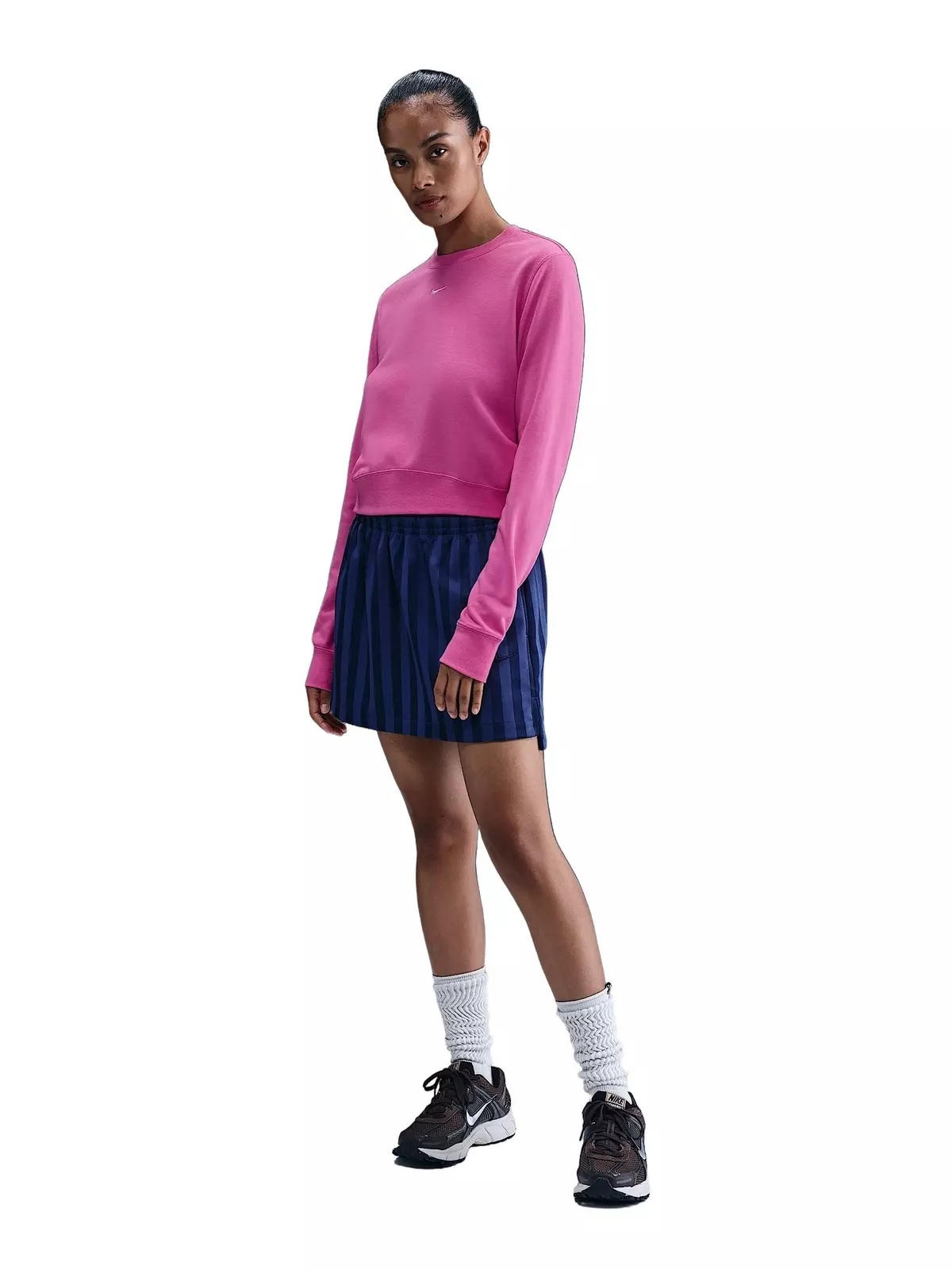 Women's Sportswear Chill Terry Crew-Neck French Terry Sweatshirt -Pink - 4