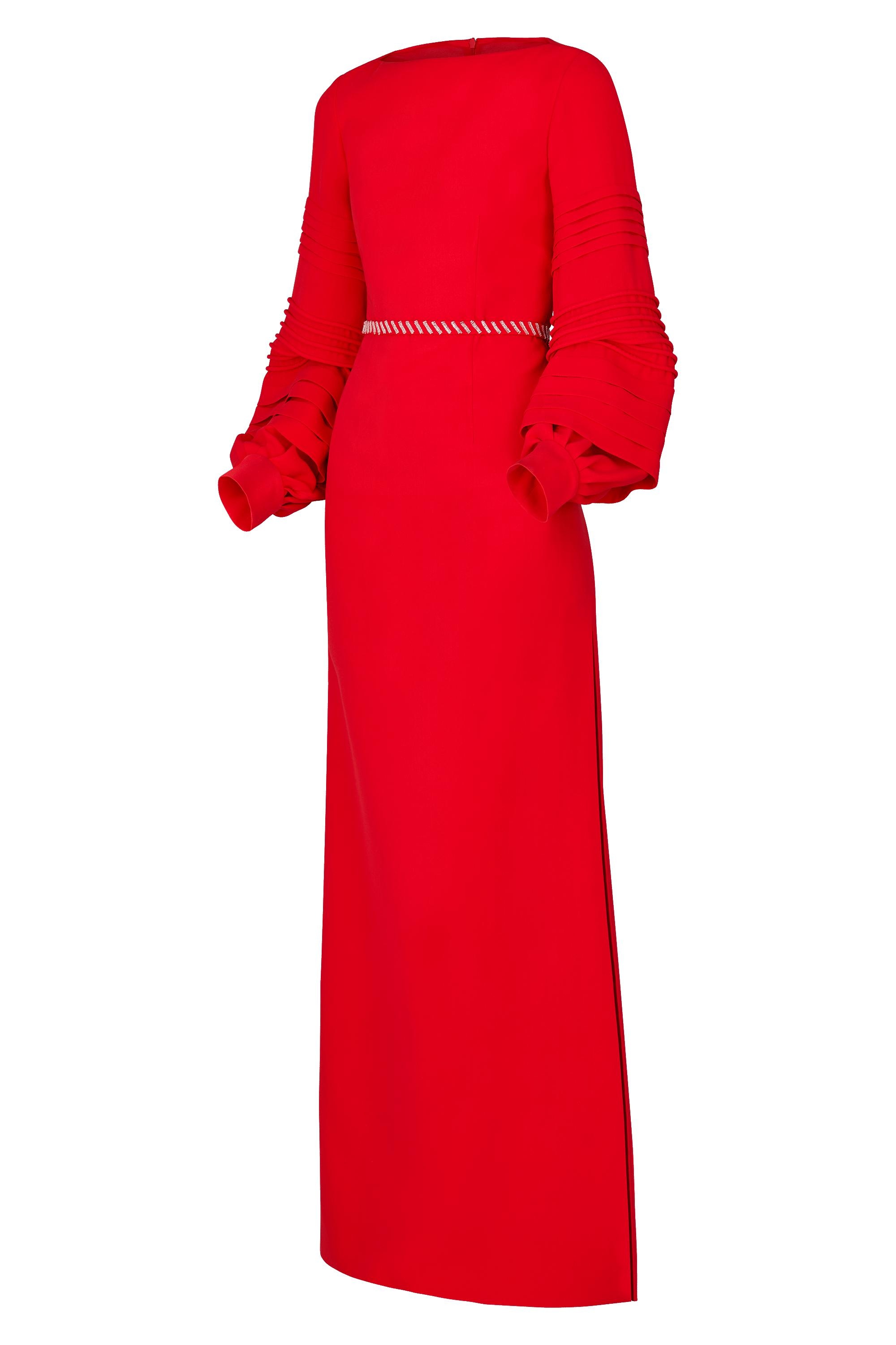 Long-Sleeved Evening Dress - 3