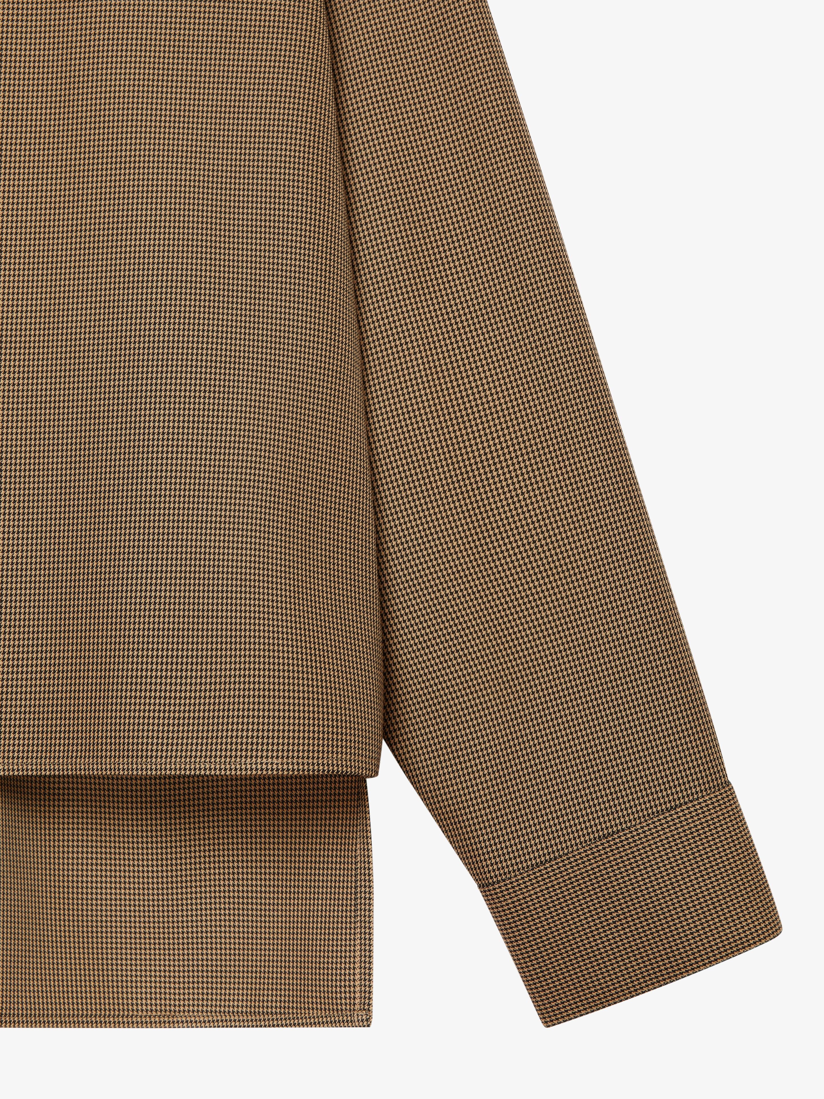 OVERSIZED SHIRT IN TECHNICAL FIBER WITH HOUNDSTOOTH PATTERN - 5