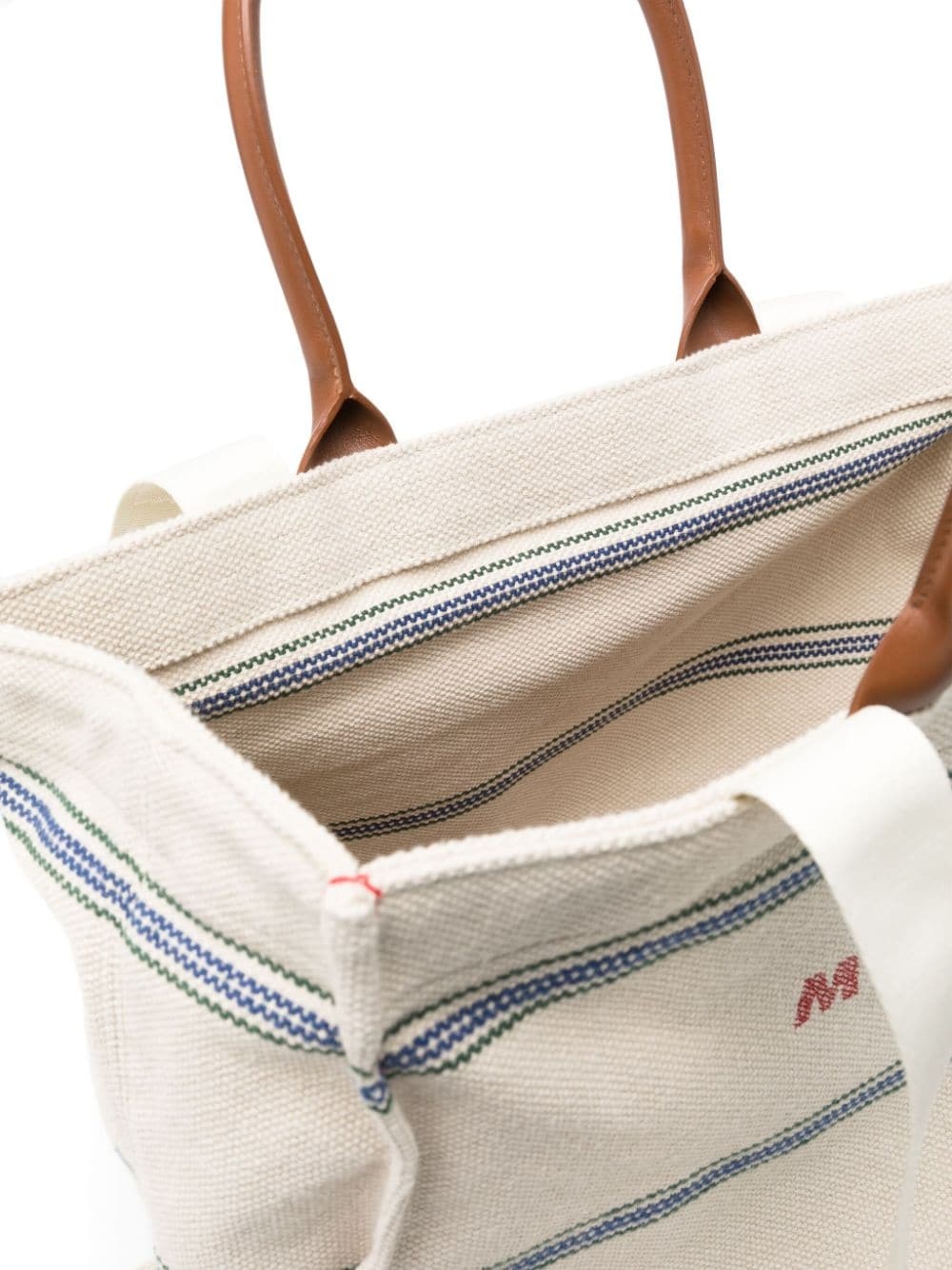 Marni embroidered-logo canvas tote bag | REVERSIBLE