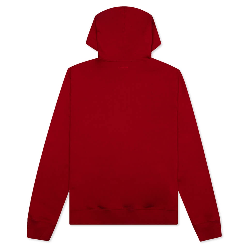 LANVIN CURB EMBROIDERED HOODIE - LIPSTICK - 2