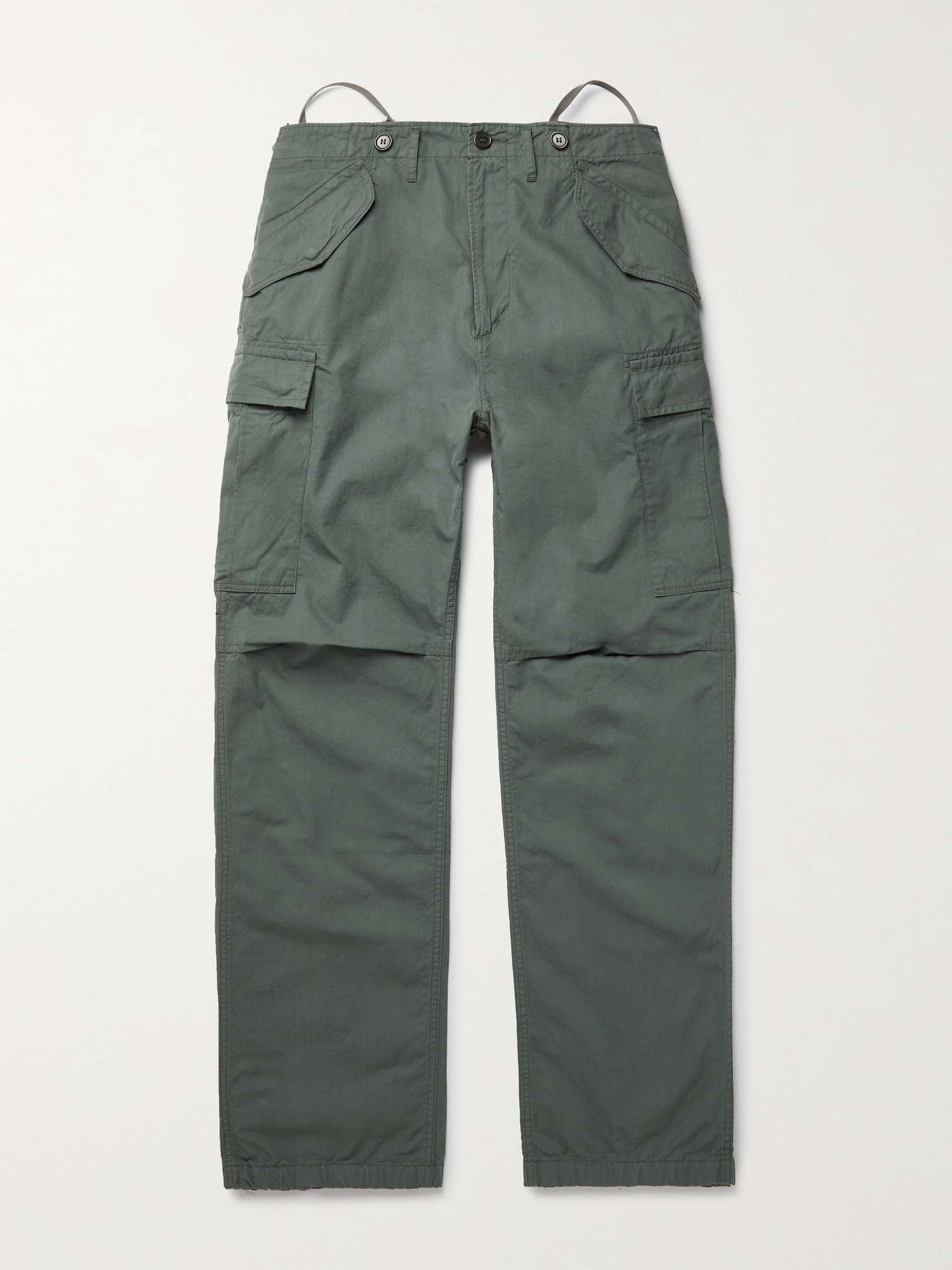 Wide-Leg Cotton-Twill Cargo Trousers - 1