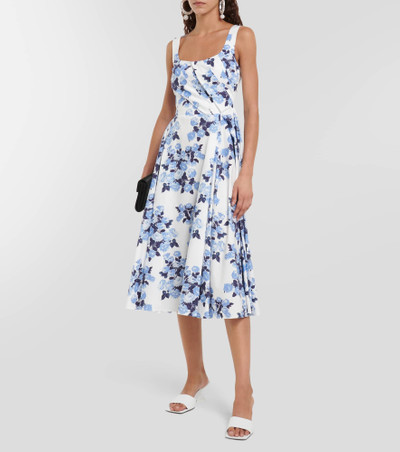 EMILIA WICKSTEAD Ariadna floral cotton poplin dress outlook