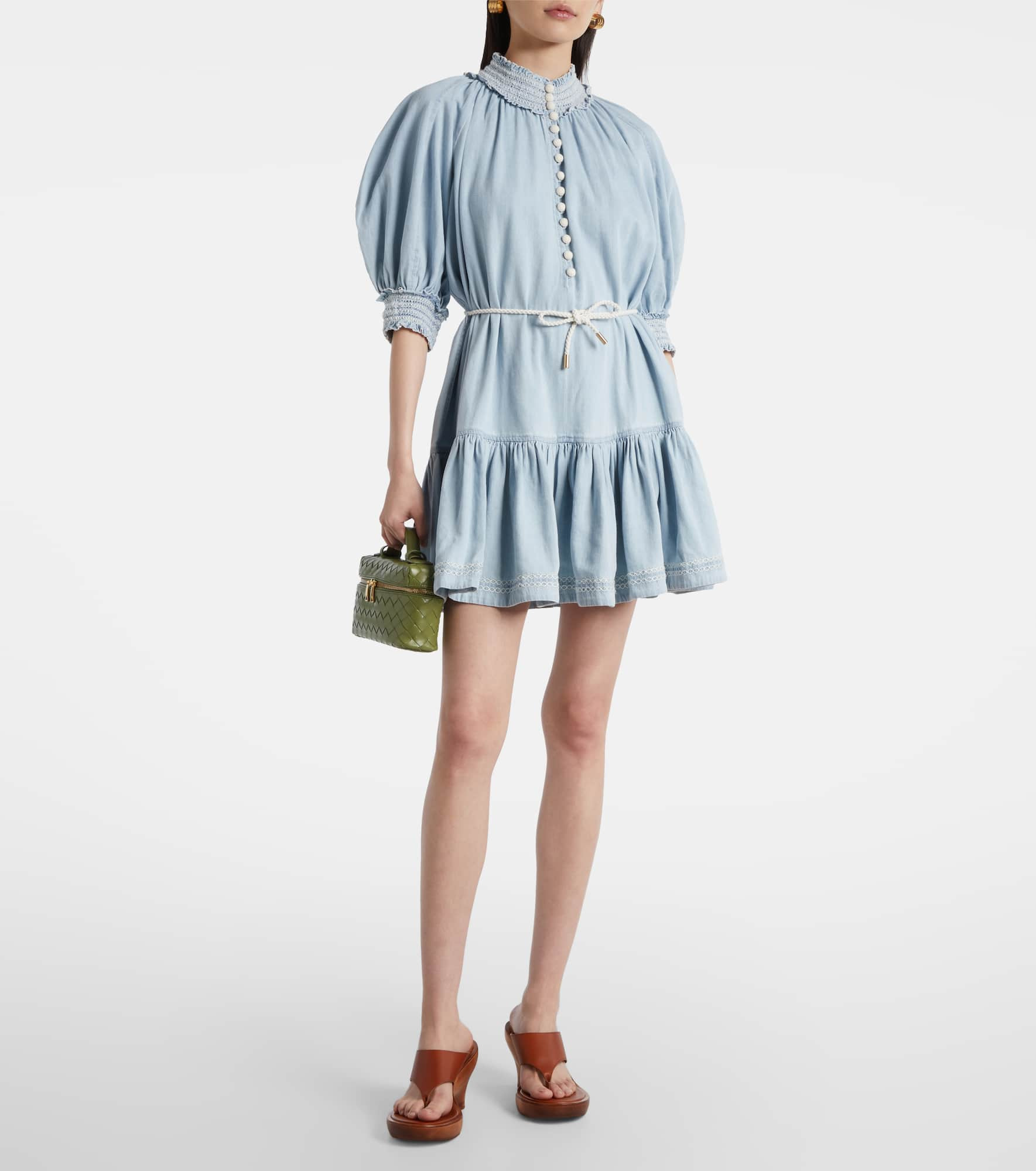 Ascension ruffled denim minidress - 2