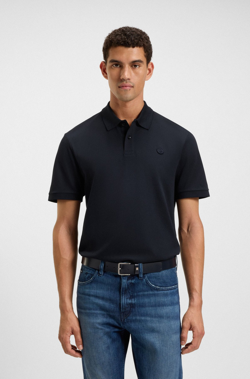 COTTON-PIQUÉ POLO SHIRT WITH DOUBLE B MONOGRAM 2