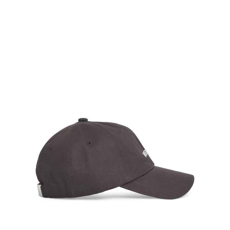 We11done Basic Small Logo Cap in Charcoal outlook
